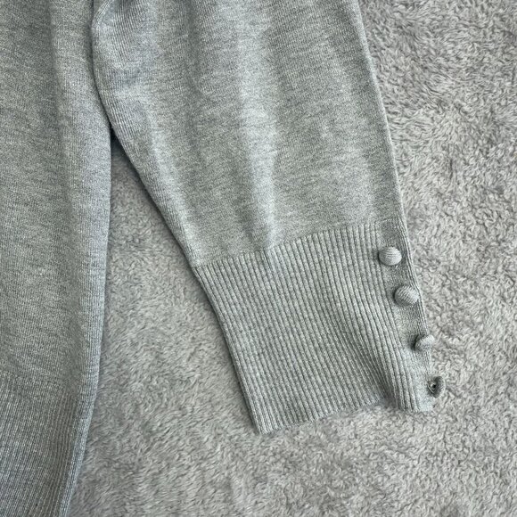 Philosophy Women's XXL Plus Size Cardigan Light Gray Button-Up Sweater - Picture 6 of 7